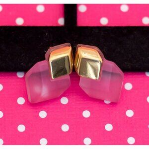 Vintage Crystal Cube Stud Earrings by Avon - P14